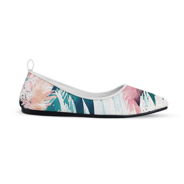 White Round Toe Shoe Leaf