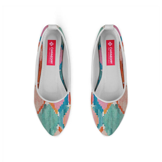 White Round Toe Shoe Marmalade - CANVAEGYPT