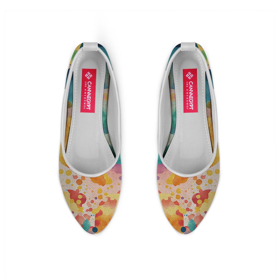 White Round Toe Shoe Merge - CANVAEGYPT