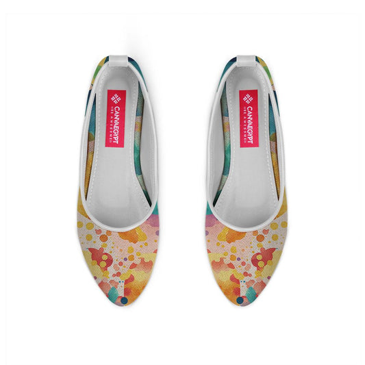 White Round Toe Shoe Merge - CANVAEGYPT