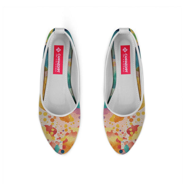 White Round Toe Shoe Merge - CANVAEGYPT
