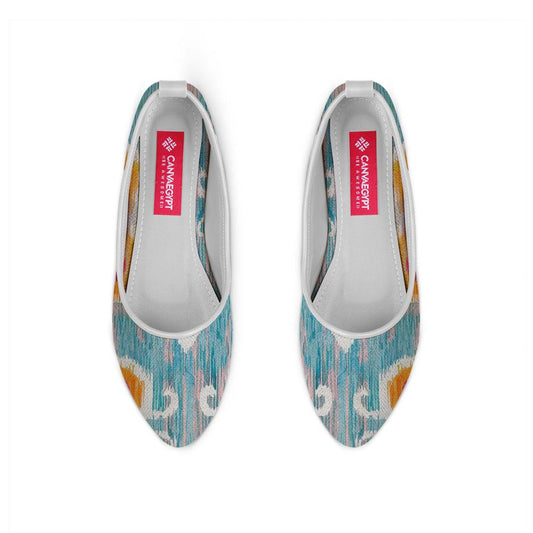 White Round Toe Shoe Purple blossom - CANVAEGYPT