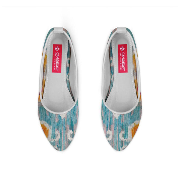 White Round Toe Shoe Purple blossom - CANVAEGYPT