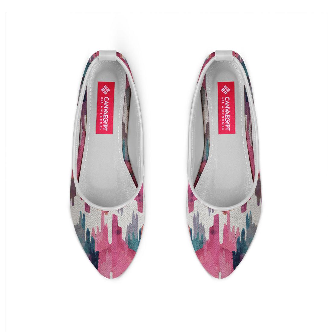 White Round Toe Shoe Rose quarts - CANVAEGYPT