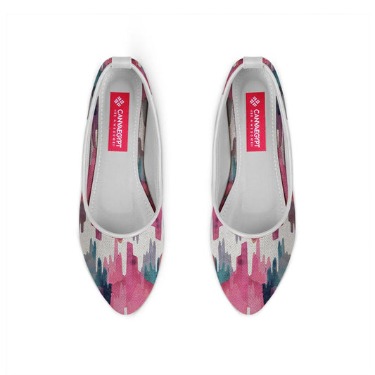 White Round Toe Shoe Rose quarts - CANVAEGYPT