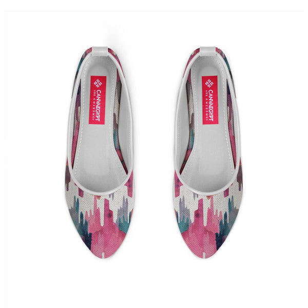 White Round Toe Shoe Rose quarts - CANVAEGYPT