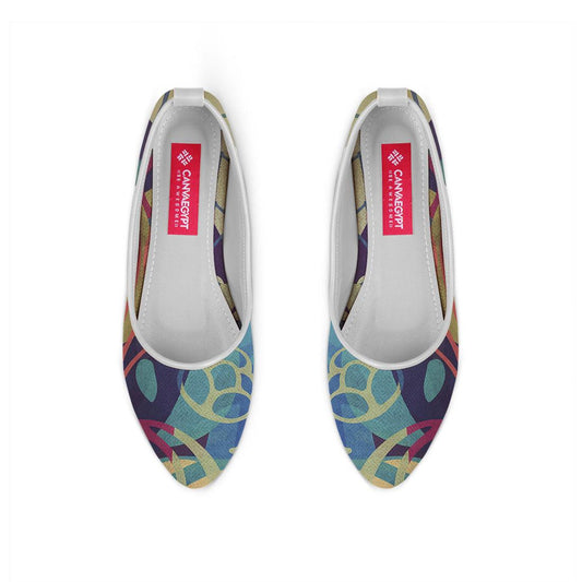 White Round Toe Shoe Sea Herbs - CANVAEGYPT