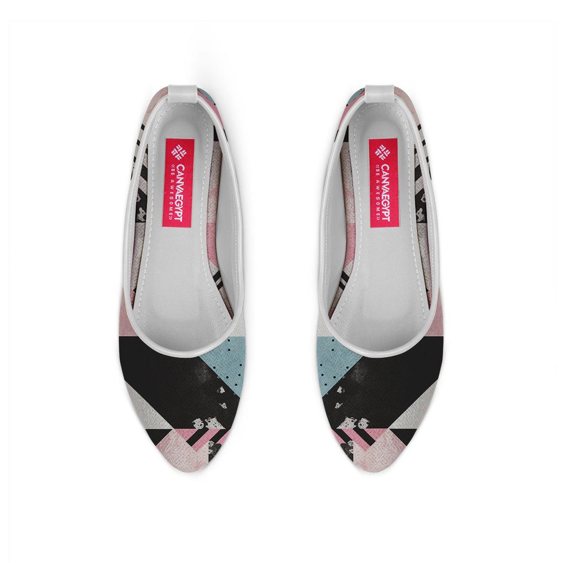 White Round Toe Shoe Sectioned - CANVAEGYPT