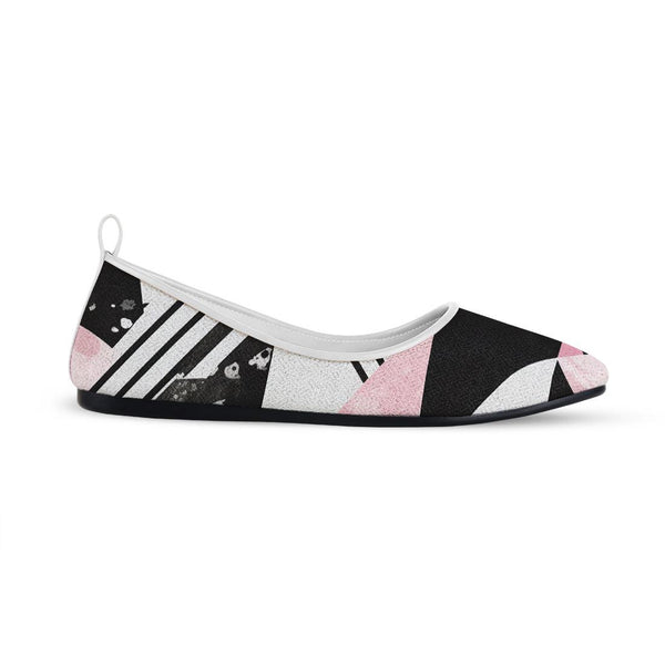 White Round Toe Shoe Sectioned