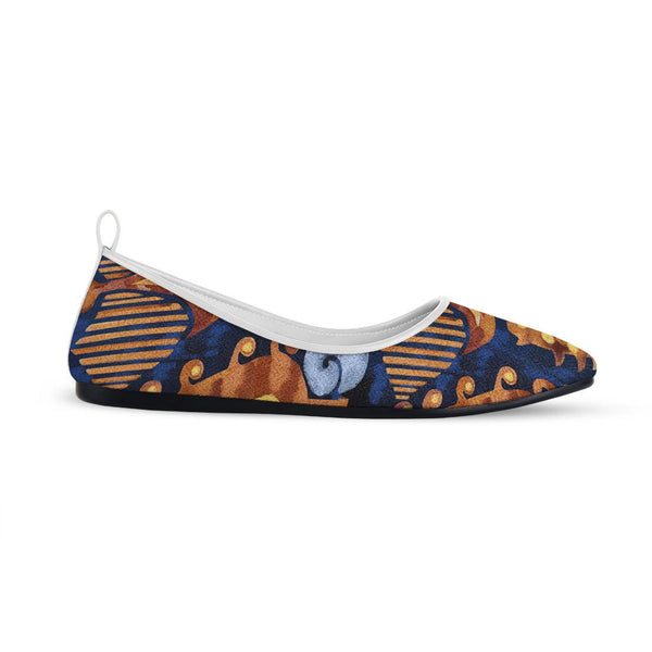 White Round Toe Shoe Gold garden