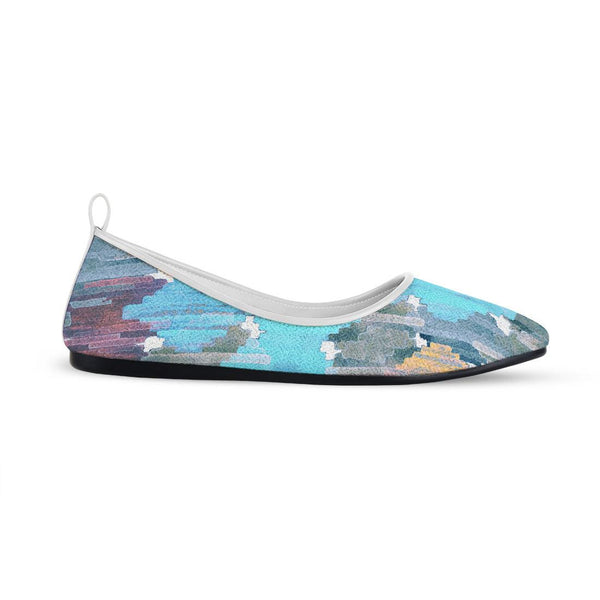White Round Toe Shoe Iris