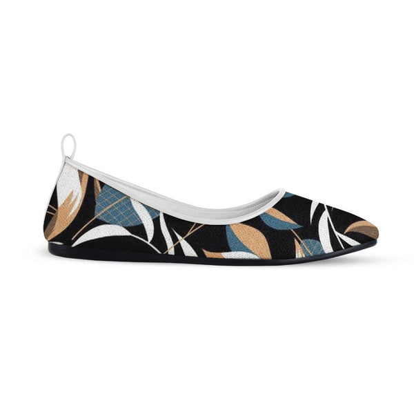 White Round Toe Shoe Leaves