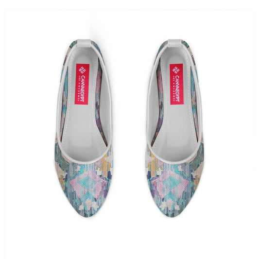 White Round Toe Shoe Vibrant purple - CANVAEGYPT