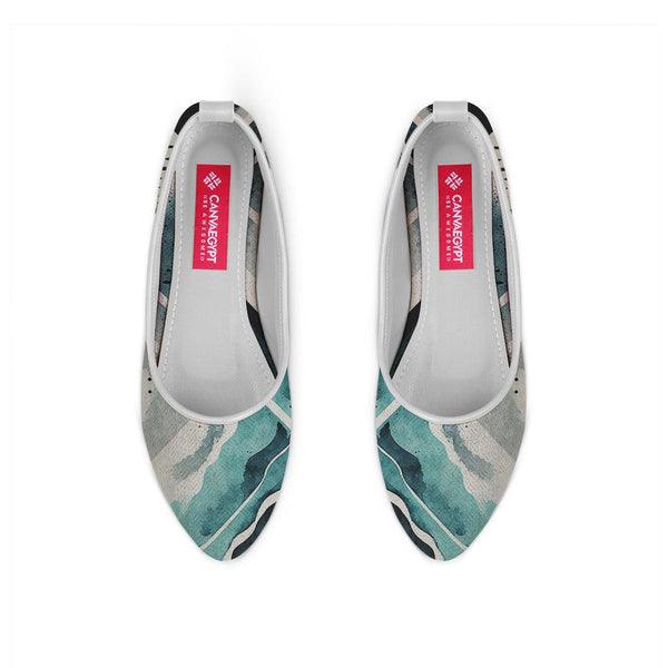 White Round Toe Shoe Waves - CANVAEGYPT