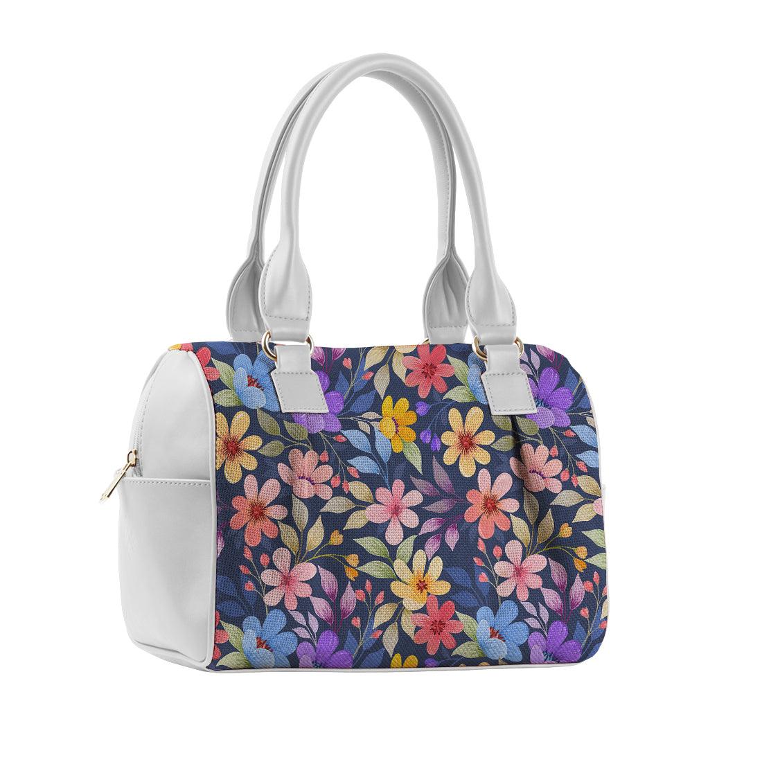 White Speedy Bag Purple Floral - CANVAEGYPT