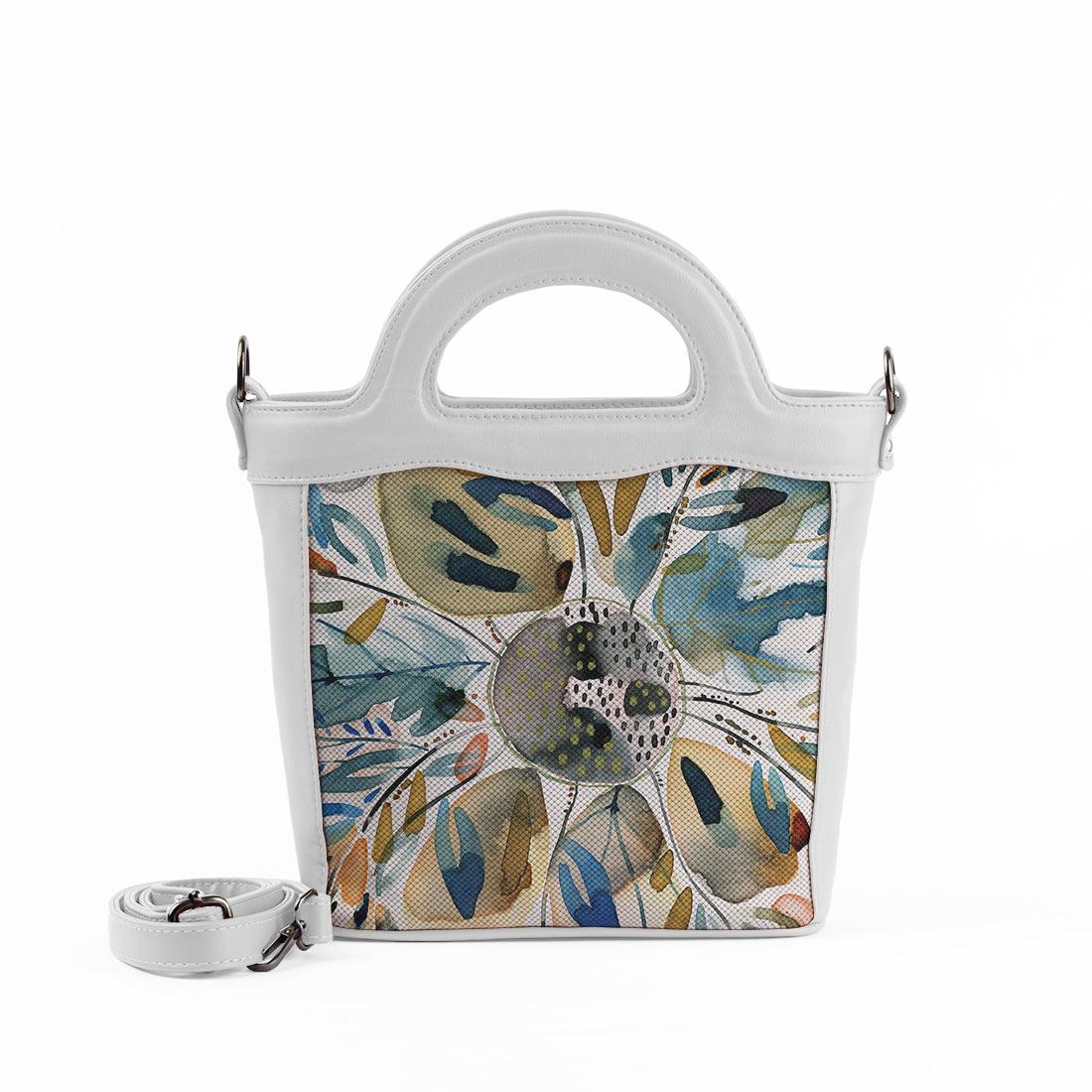 White Top Handle Handbag Gold Stars - CANVAEGYPT