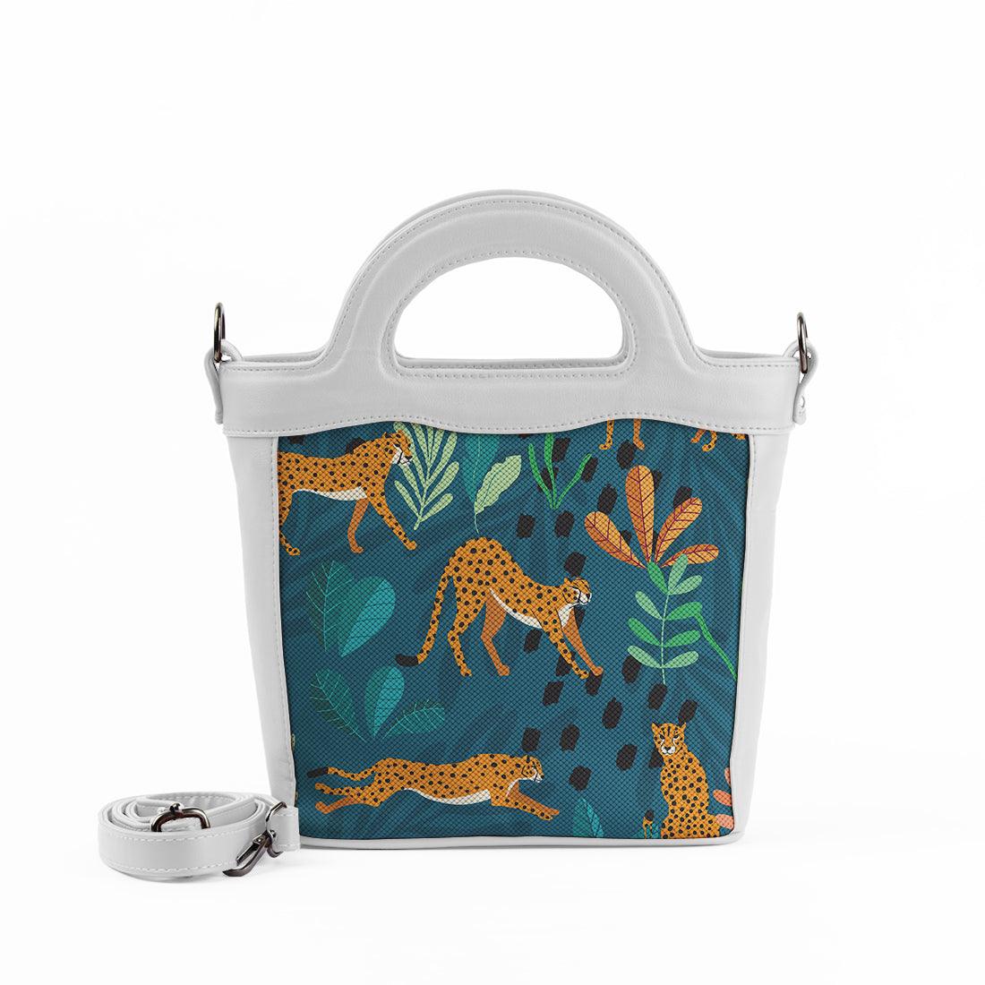 White Top Handle Handbag Jungle - CANVAEGYPT
