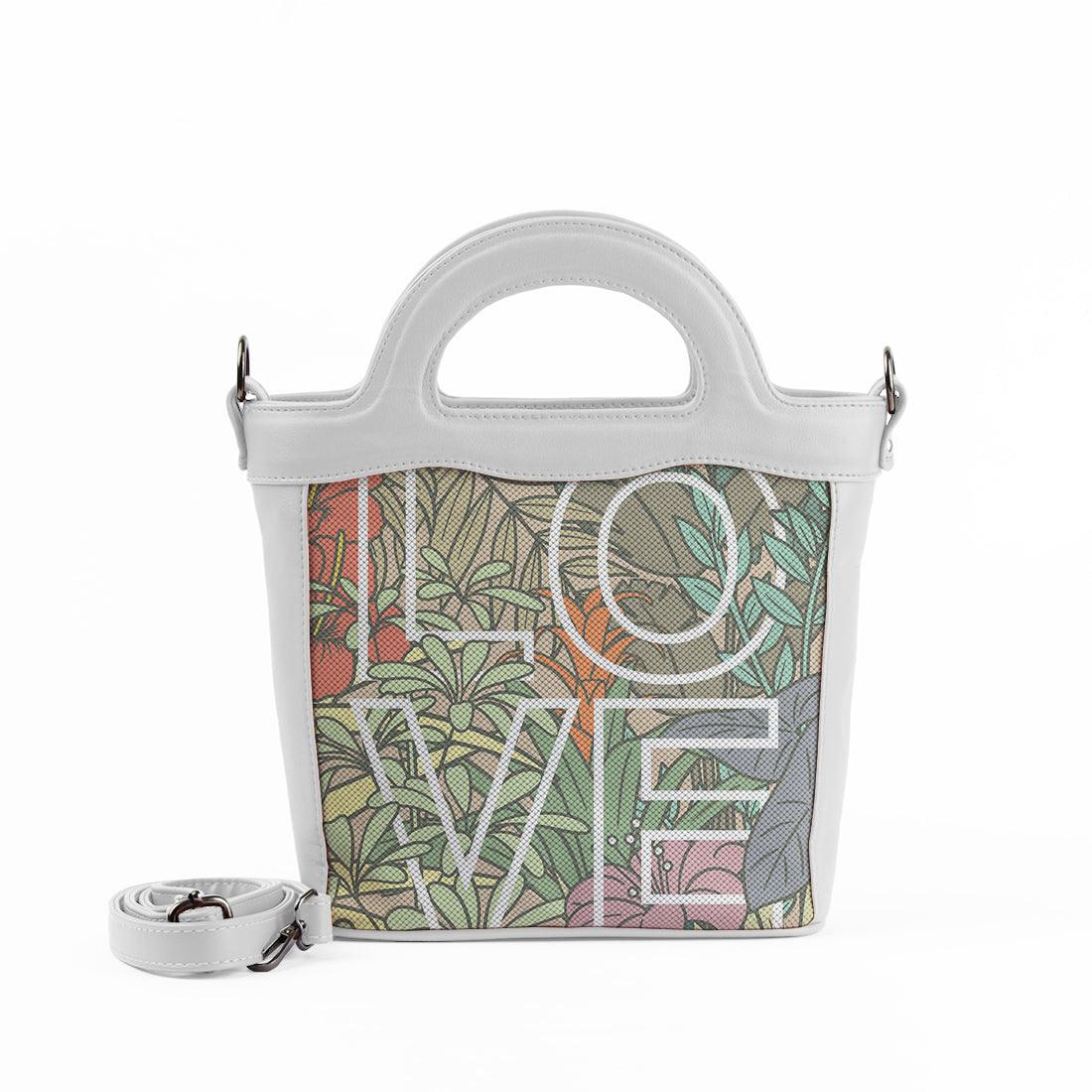 White Top Handle Handbag LOVE - CANVAEGYPT
