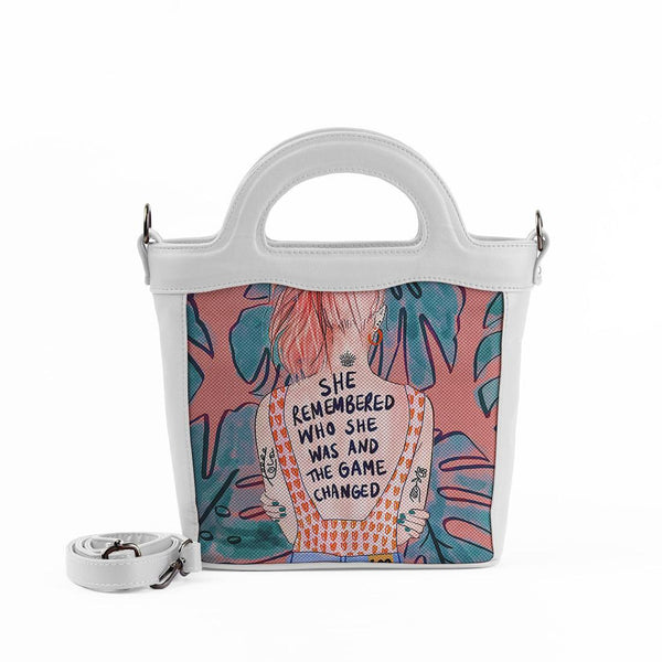White Top Handle Handbag She remembered - CANVAEGYPT