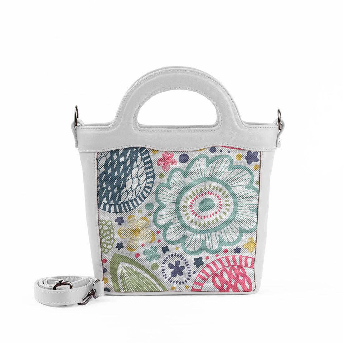 White Top Handle Handbag Summer mess - CANVAEGYPT
