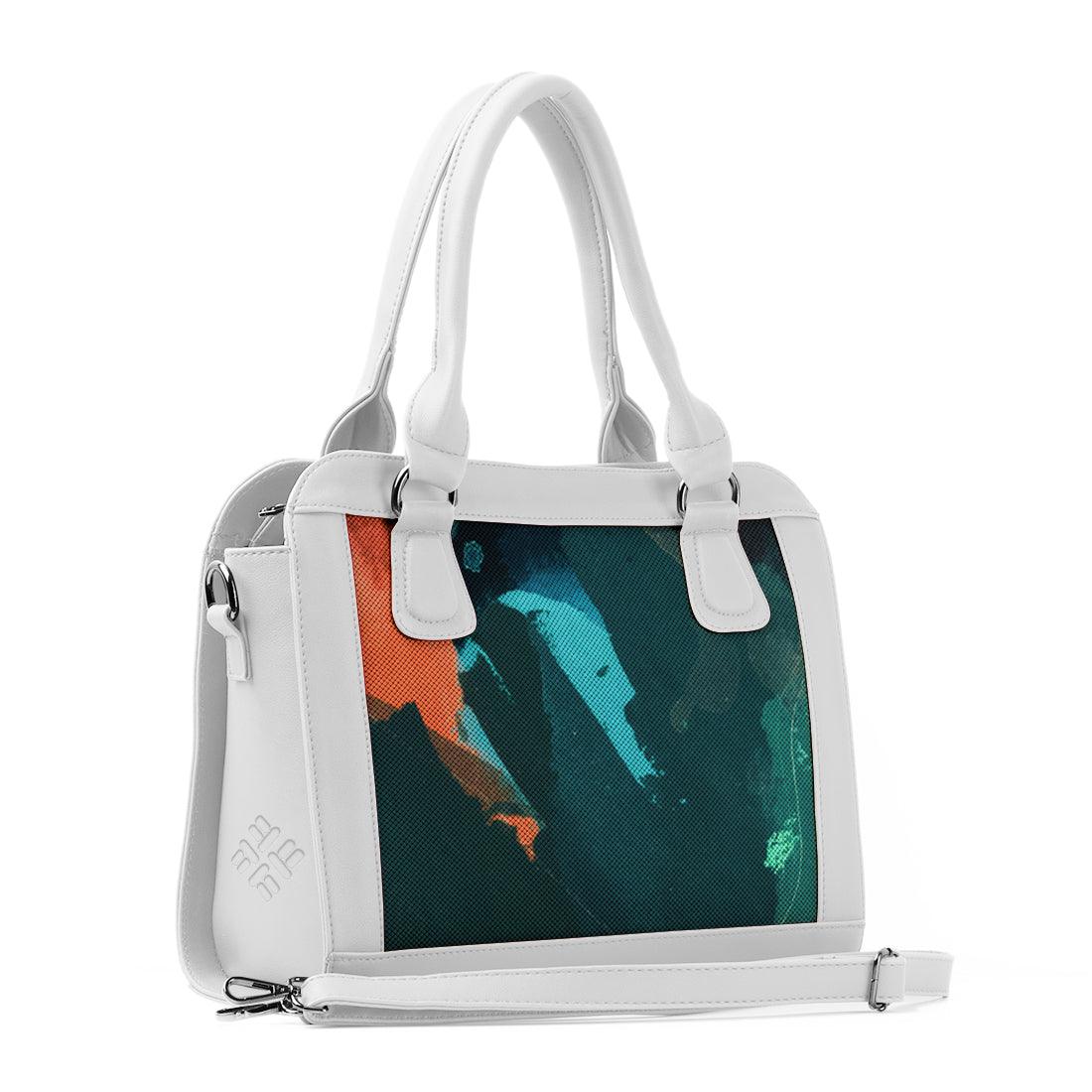 White Travel Hobo Bag Abstract - CANVAEGYPT