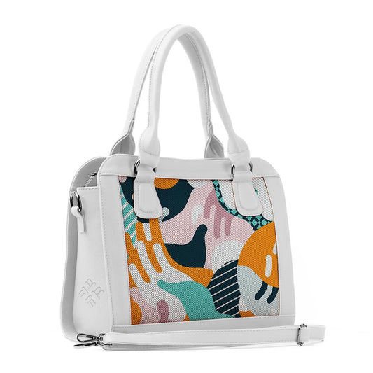 White Travel Hobo Bag Sun Illustration - CANVAEGYPT