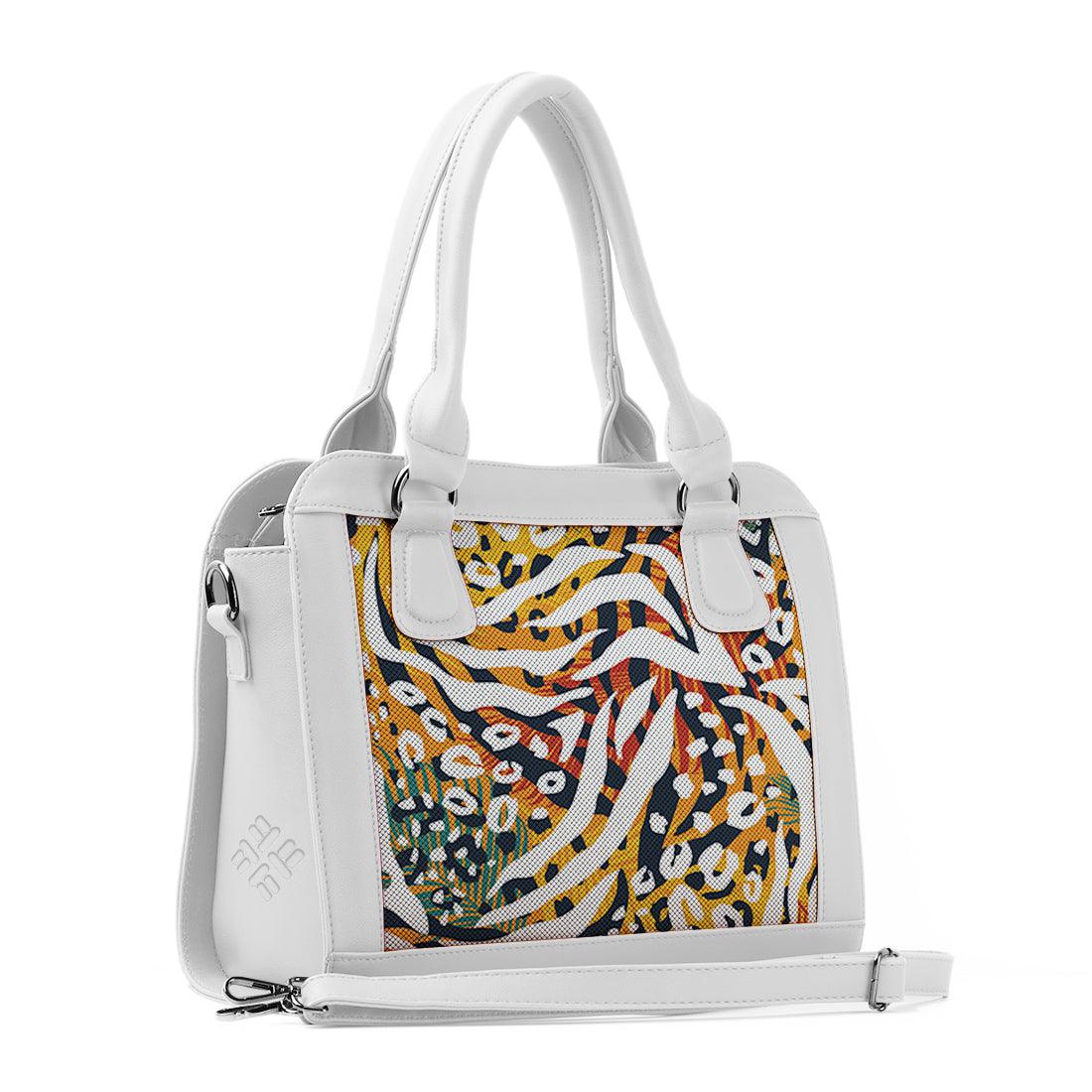 White Travel Hobo Bag African Spotted - CANVAEGYPT