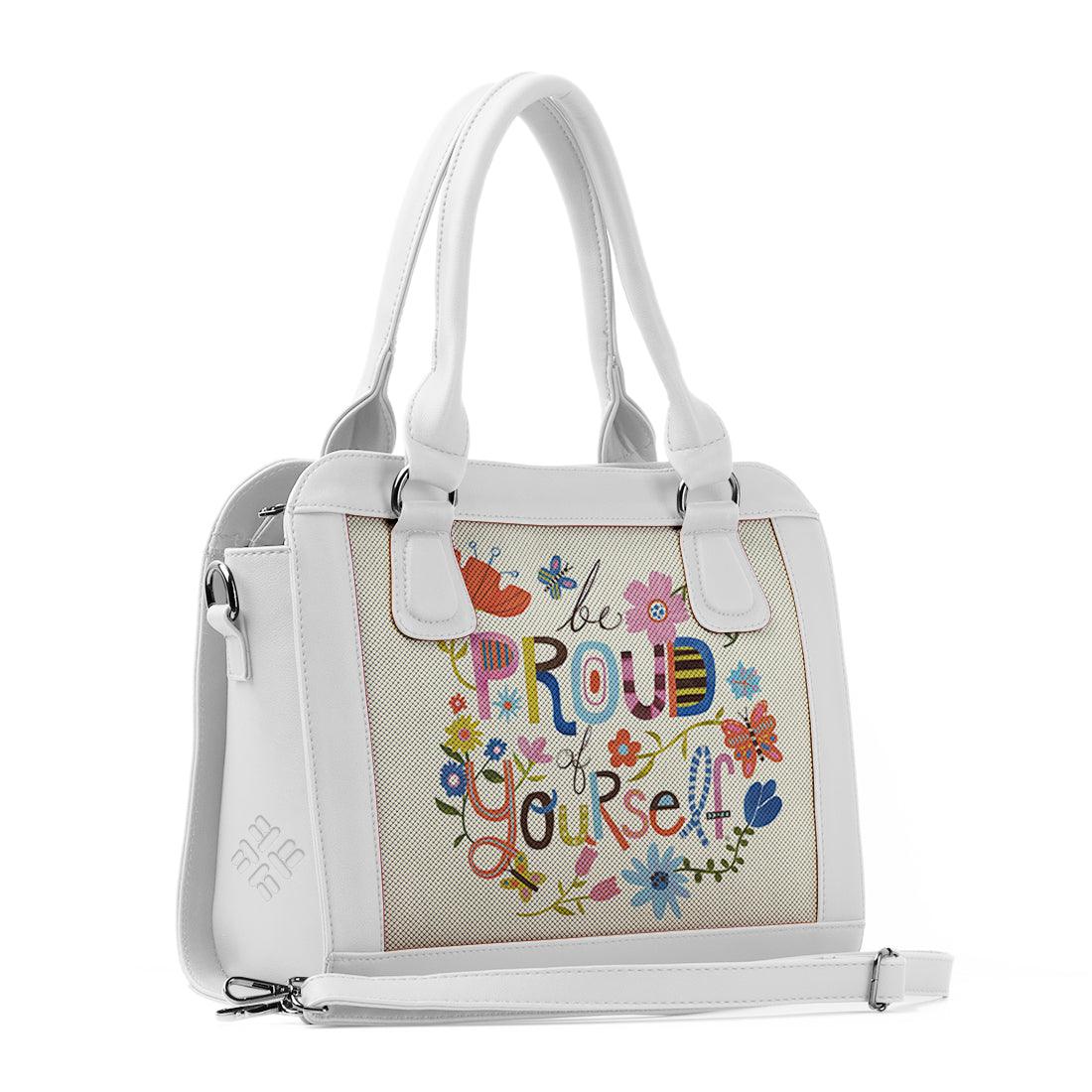 White Travel Hobo Bag Be Proud - CANVAEGYPT