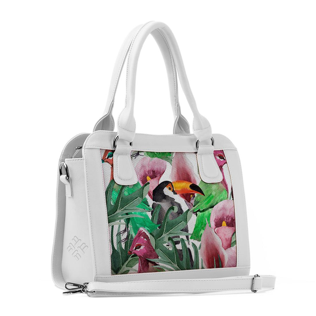 White Travel Hobo Bag Bird - CANVAEGYPT