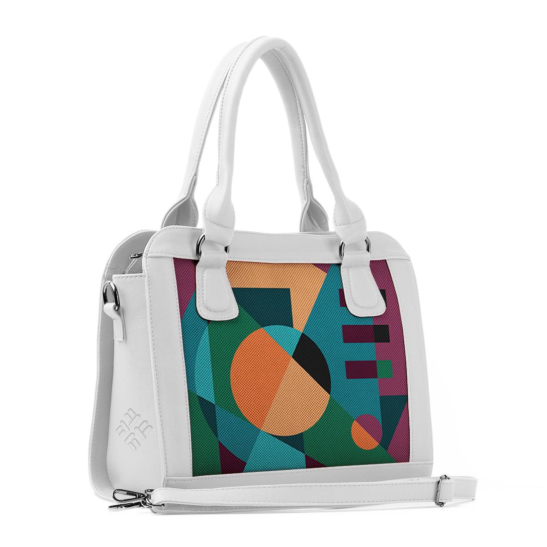 White Travel Hobo Bag Geo - CANVAEGYPT