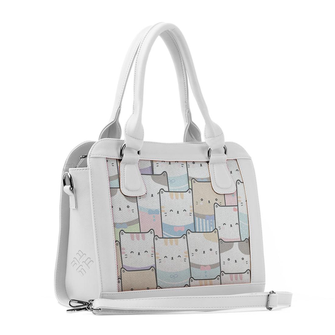 White Travel Hobo Bag Kittiy - CANVAEGYPT