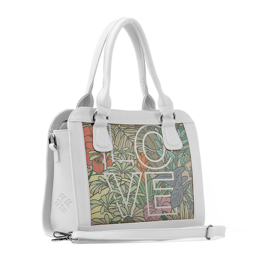 White Travel Hobo Bag LOVE - CANVAEGYPT
