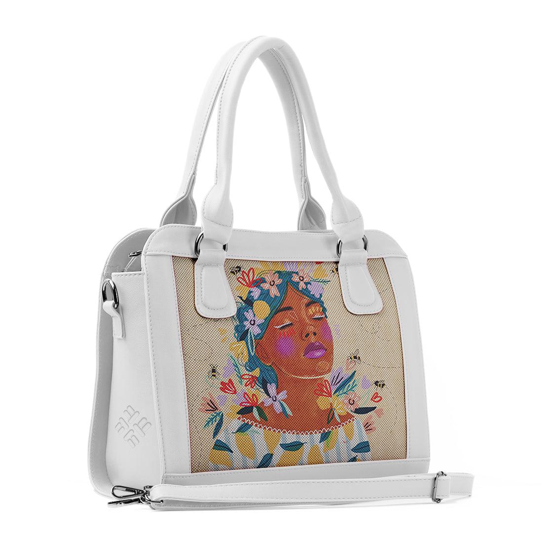 White Travel Hobo Bag Save the bees - CANVAEGYPT