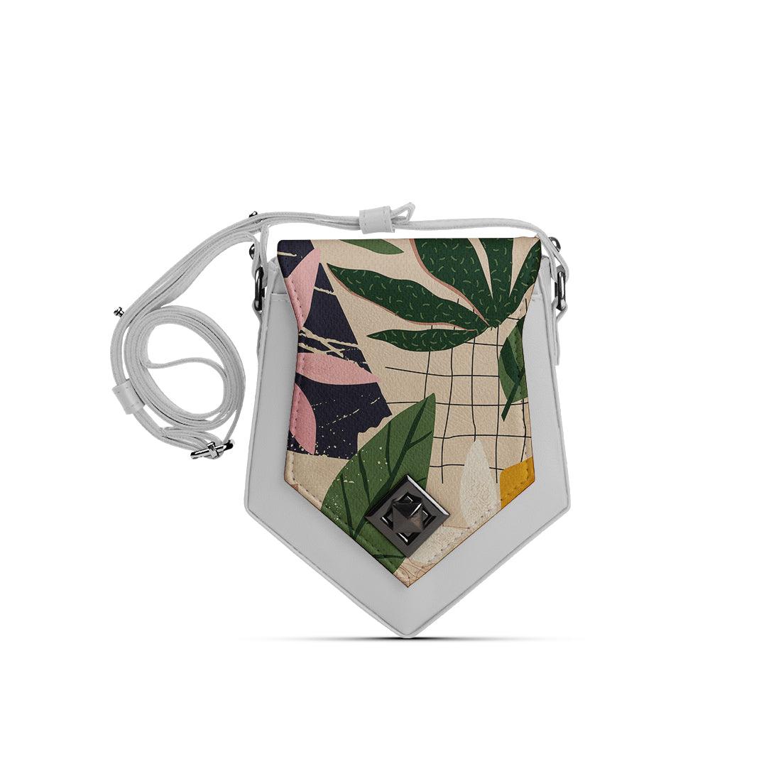 White Triangles Crossbag Leaf - CANVAEGYPT