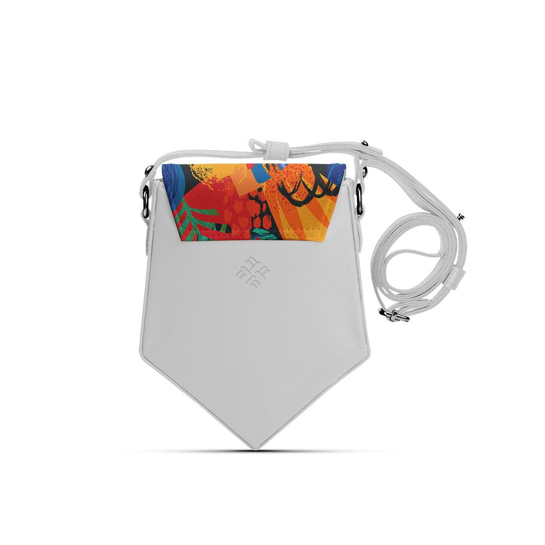 White Triangles Crossbag Summer Leaf - CANVAEGYPT