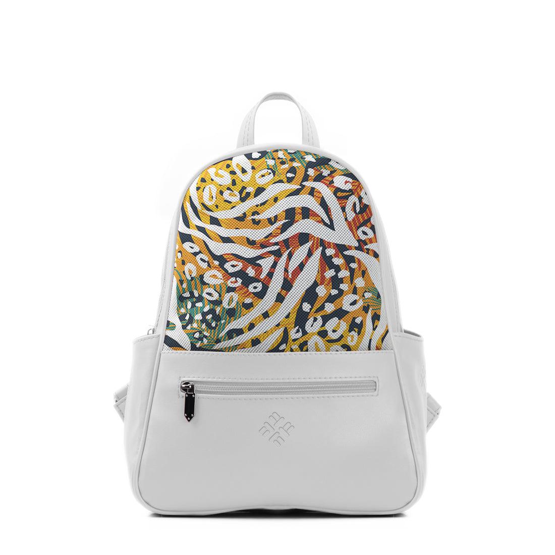 White Vivid Backpack African Spotted - CANVAEGYPT
