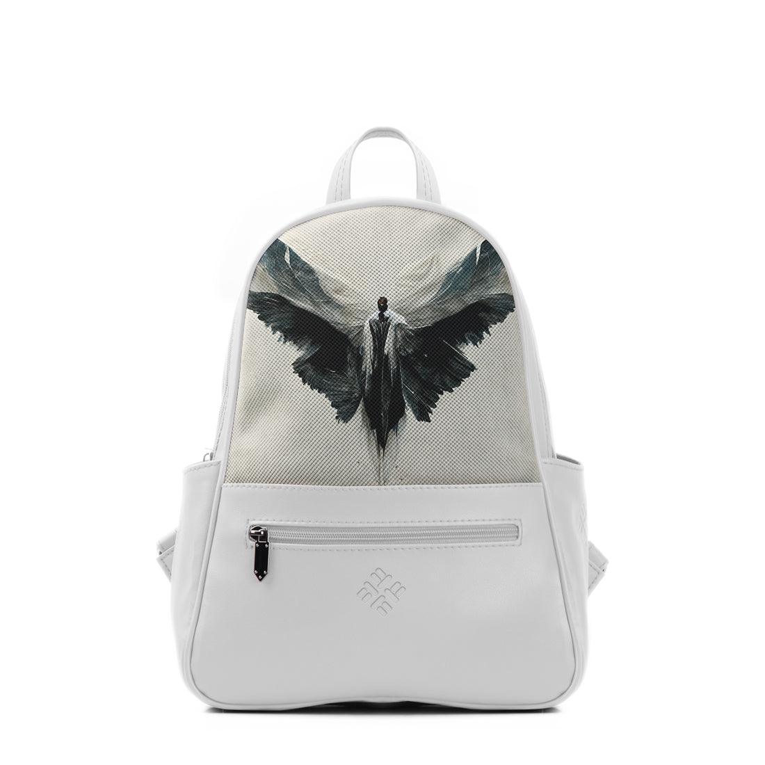 White Vivid Backpack Black Angel - CANVAEGYPT