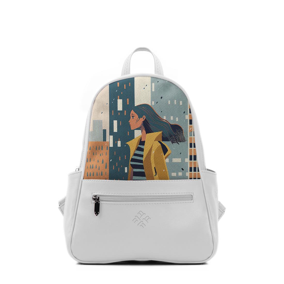 White Vivid Backpack City Girl - CANVAEGYPT