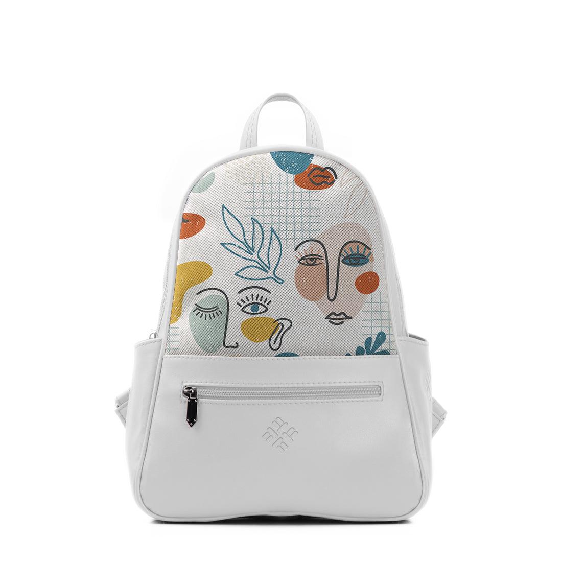 White Vivid Backpack Faces - CANVAEGYPT