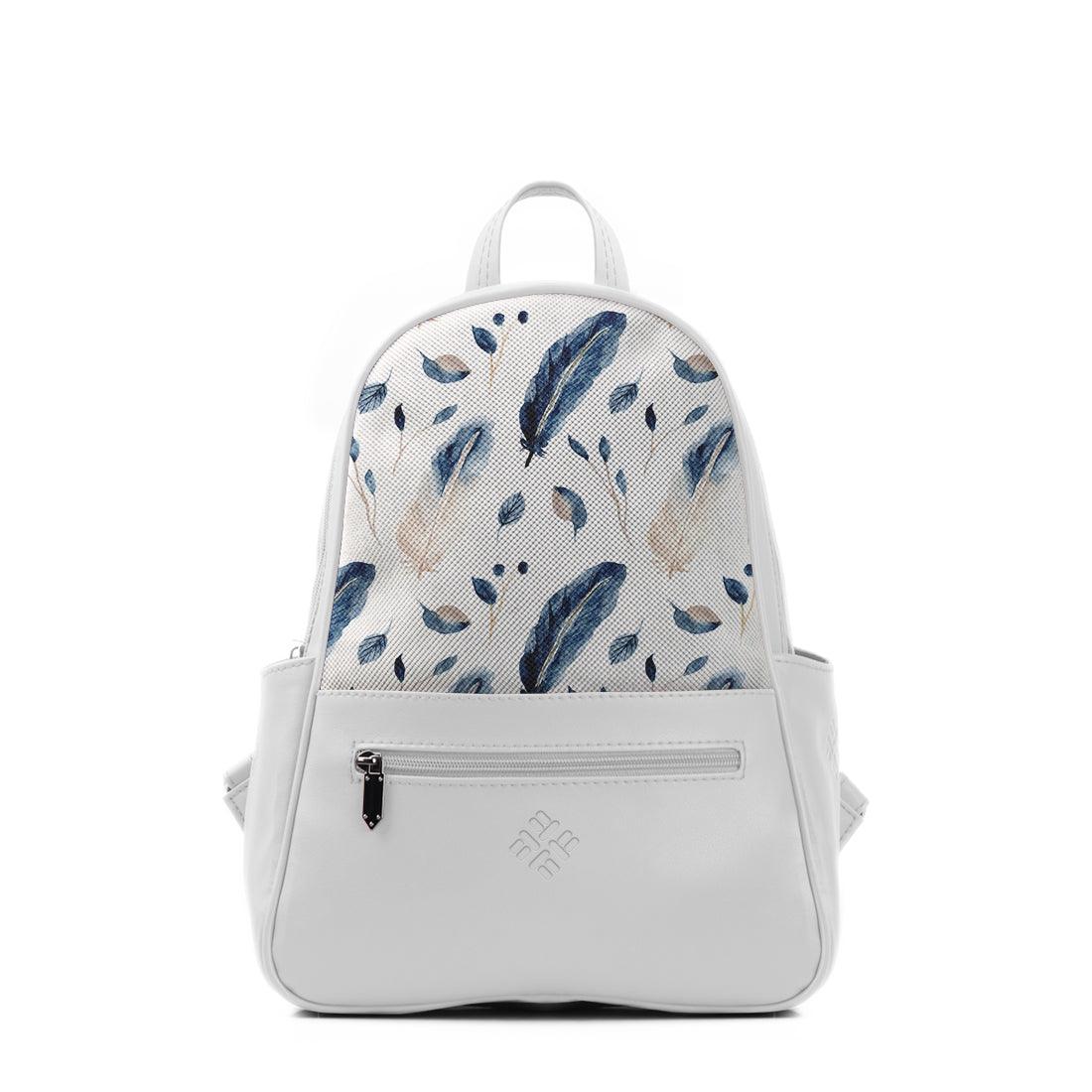 White Vivid Backpack Feathers - CANVAEGYPT