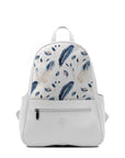 White Vivid Backpack Feathers