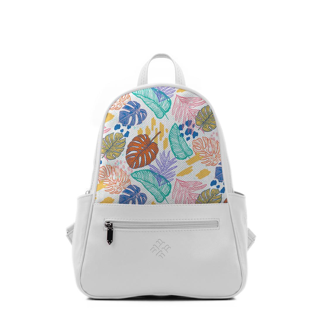 White Vivid Backpack Floral - CANVAEGYPT