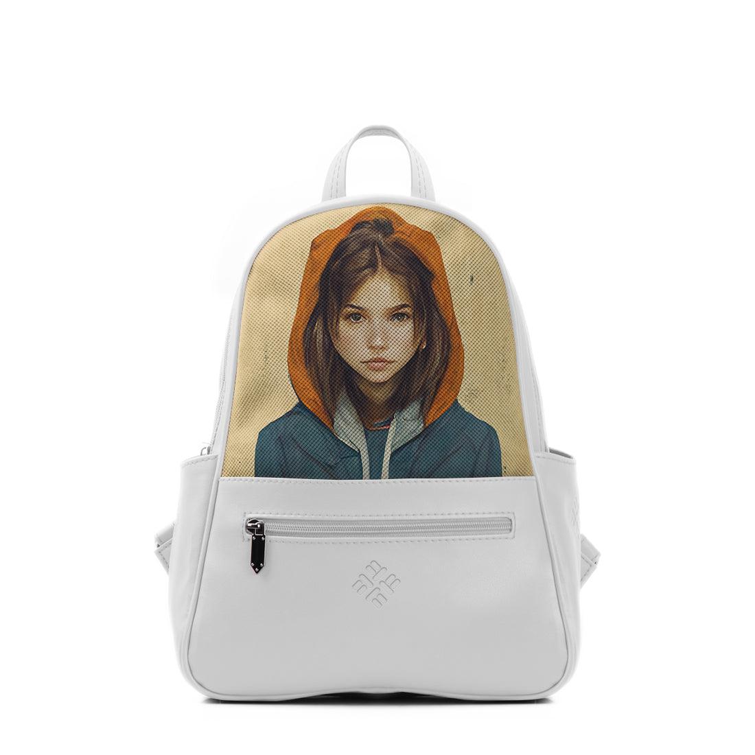 White Vivid Backpack Hoodie Time - CANVAEGYPT