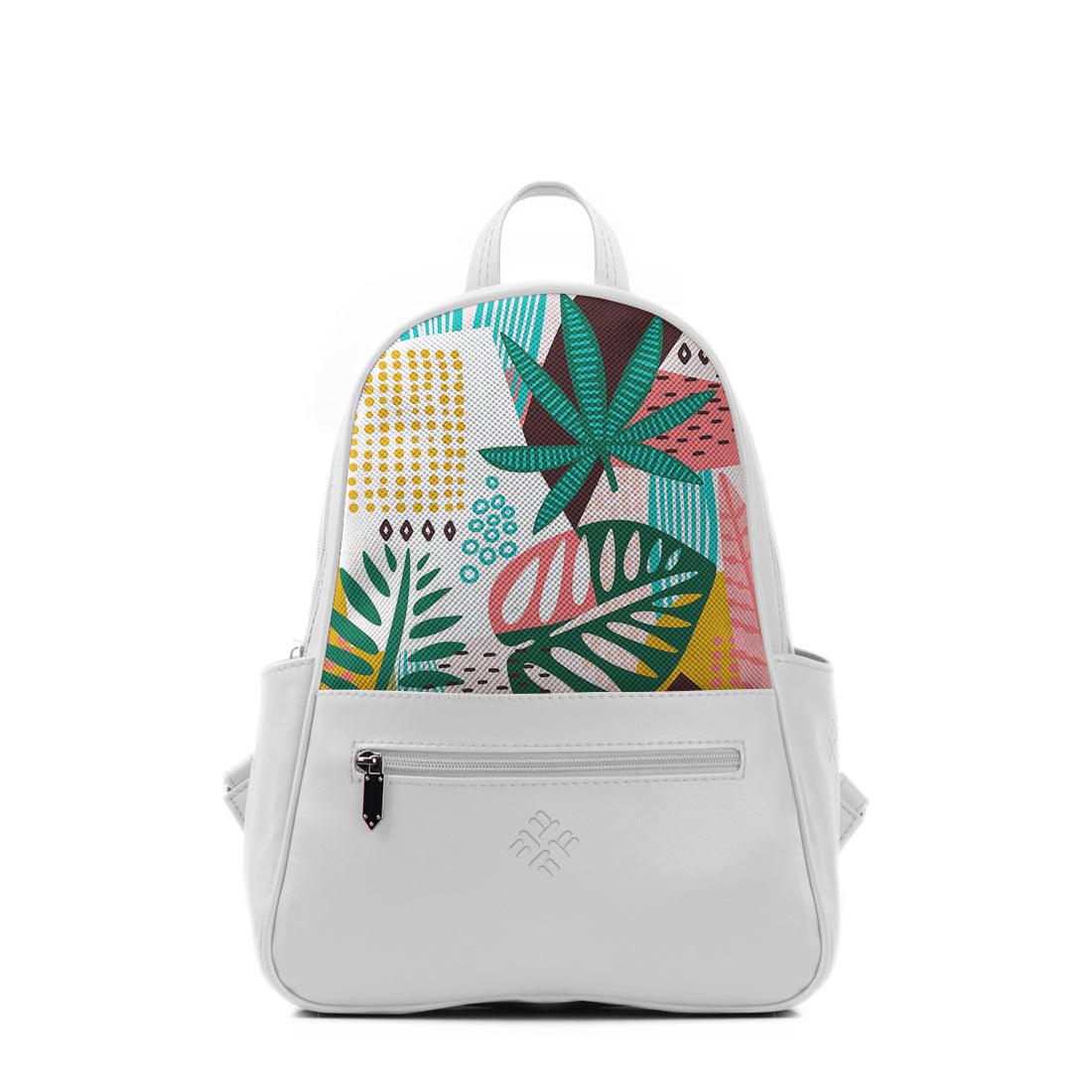 White Vivid Backpack Summer Abstract