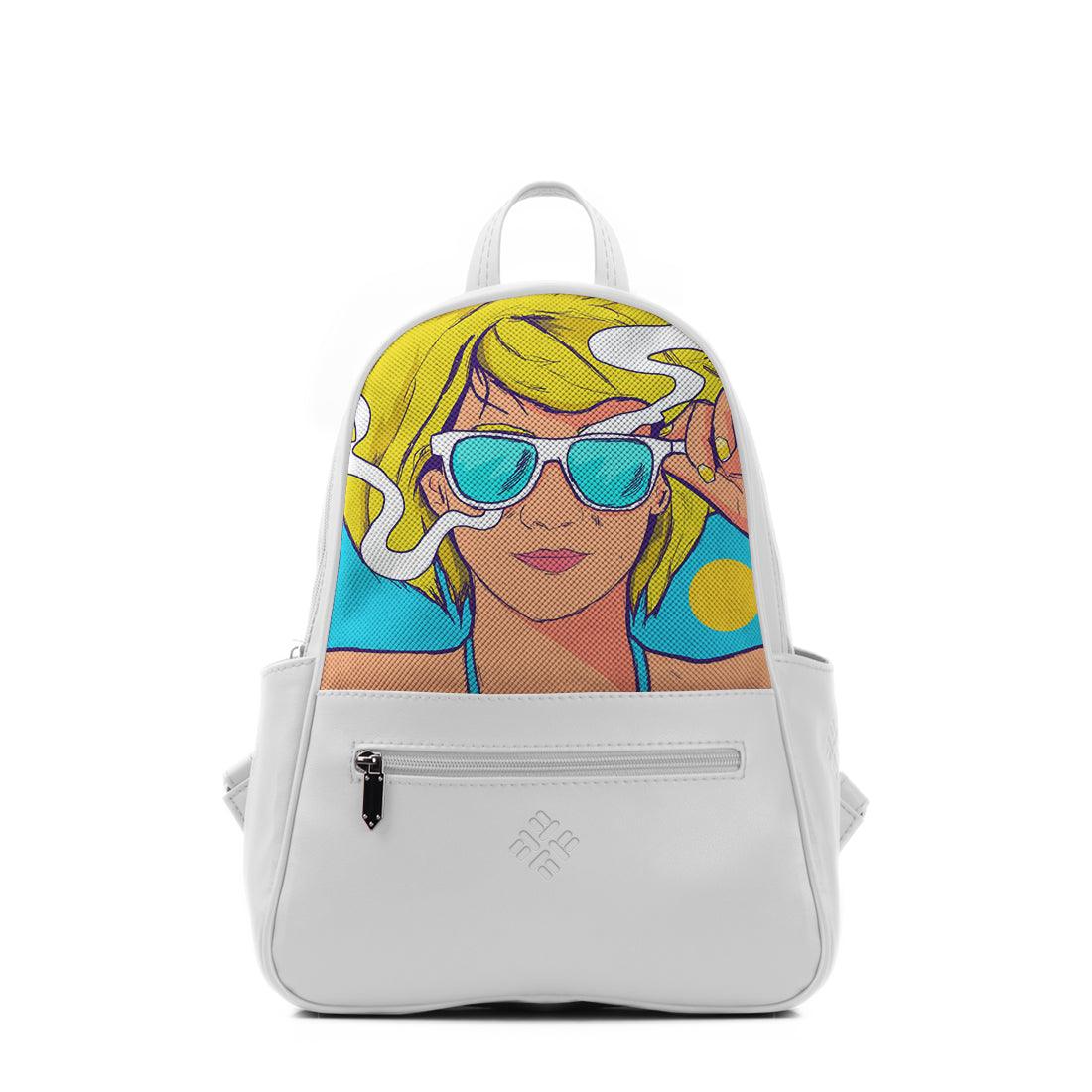 White Vivid Backpack Summer Girl - CANVAEGYPT