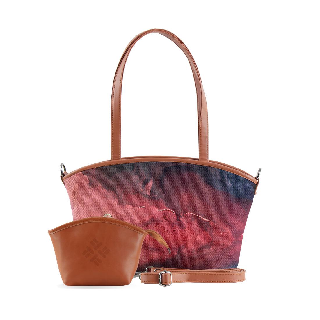 Wide Tote Bag Deer Moon Abstract - CANVAEGYPT