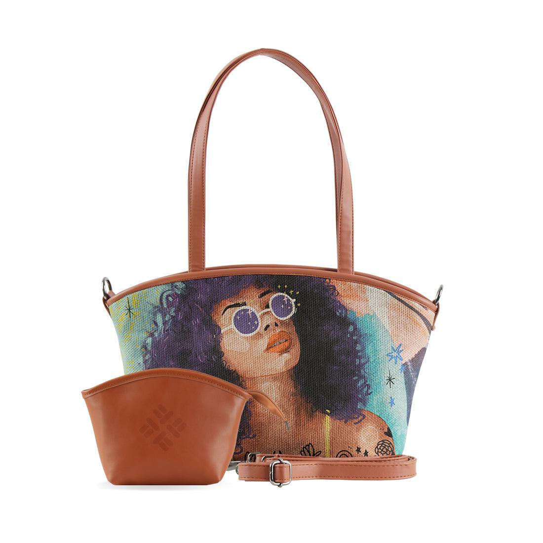Wide Tote Bag Flamingo Queen - CANVAEGYPT