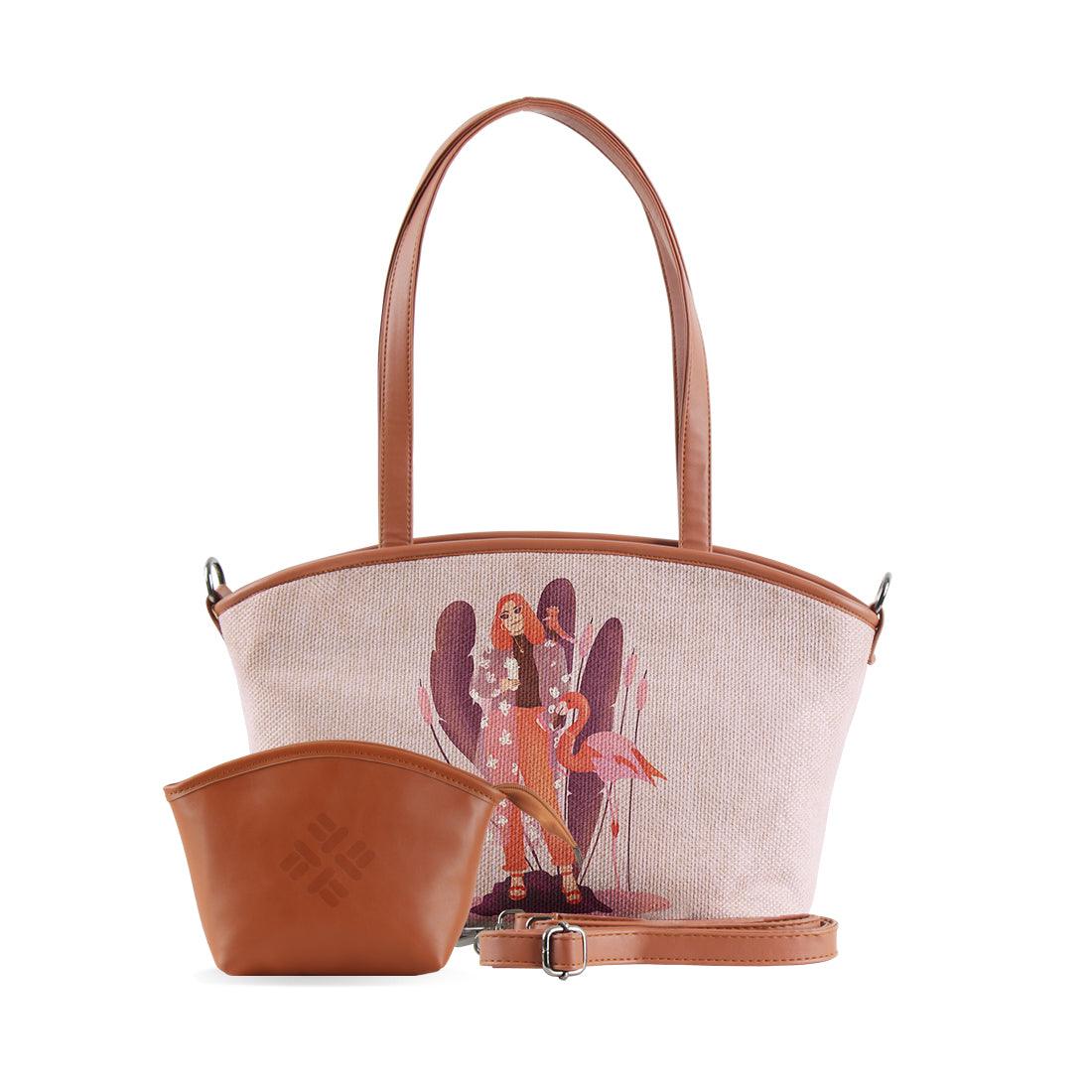 Wide Tote Bag Flamingo is the new pet - CANVAEGYPT