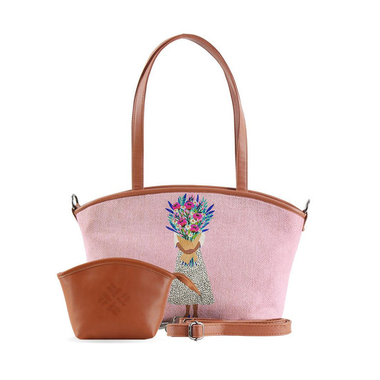 Wide Tote Bag Flower shop - CANVAEGYPT