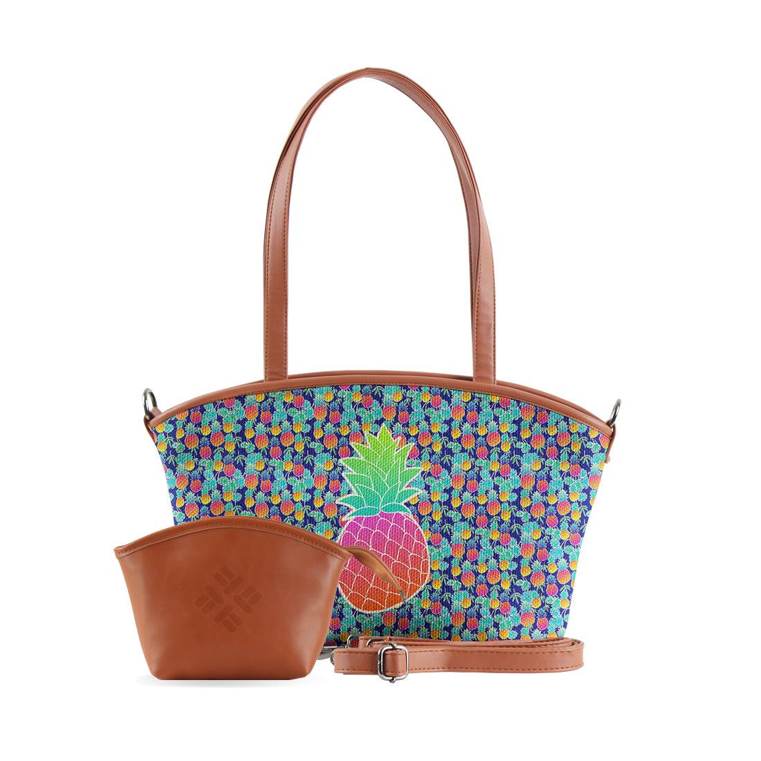 Wide Tote Bag Pineapples - CANVAEGYPT